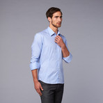 Woven Striped Shirt // Light Blue (US: 42)