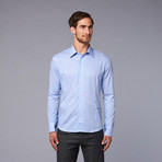 Woven Striped Shirt // Light Blue (US: 41)
