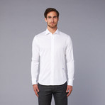 Just Cavalli Woven Cutaway Collar Shirt // White (US: 39)