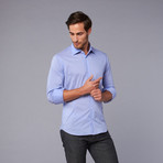 Just Cavalli Woven Cutaway Collar Shirt // Light Blue (US: 45)