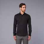 Woven Cutaway Collar Shirt // Jet Black (US: 45)