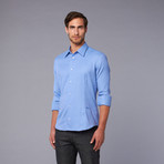Woven Micro-Weave Shirt // Blue (US: 45)