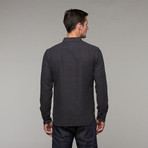 Brushed Midnight Slim Fit Button-Up // Dark Grey (2XL)