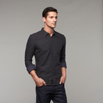 Brushed Midnight Slim Fit Button-Up // Dark Grey (2XL)