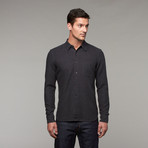 Brushed Midnight Slim Fit Button-Up // Dark Grey (2XL)