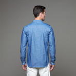 Norman Russell // Willis II Button Up // Blue Chambray (L)