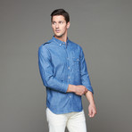 Norman Russell // Willis II Button Up // Blue Chambray (M)