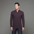 Norman Russell // Russell Popover Button Down // Plum Brown (L)