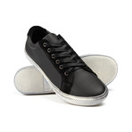 JOE'S Jeans // Flips Low-Top Leather Sneaker // Black (US: 8.5)