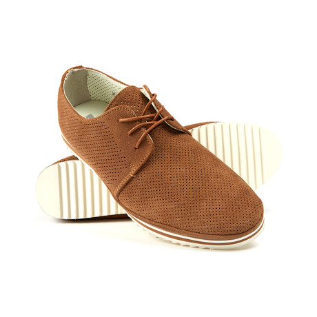 JOE'S Jeans // Relax Perforated Lace-Up Suede // Camel (US: 11.5)