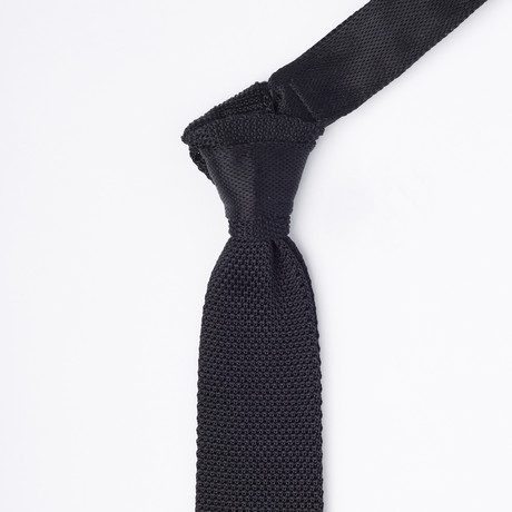 Silk Knit Tie // Black