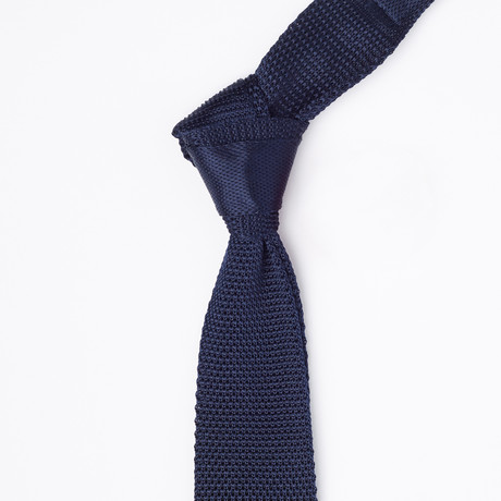 Silk Knit Tie // Navy