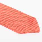 Silk Knit Tie // Coral