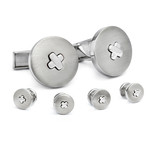 Silver Button Cufflinks