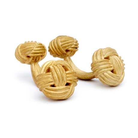 Gold Double Knot Cufflinks