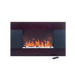 Even Glow Electric Fireplace Heater + Remote // Mahogany Wood Trim
