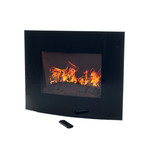 Northwest Wall Mounted Electric Fireplace + Remote // Curved Glass