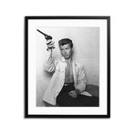 Clint Checks His Gun (12" x 16")