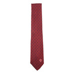 Italian Silk Tie // Red + Black Star