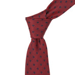 Italian Silk Tie // Red + Black Star