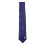 Italian Silk Tie // Blue + Black Star