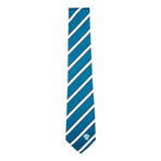 Italian Silk Tie // Blue + White + Black Stripe