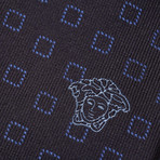 Italian Silk Tie // Black + Blue Box