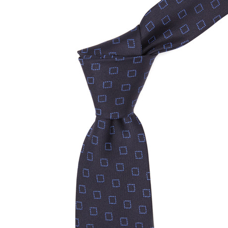 Italian Silk Tie // Black + Blue Box