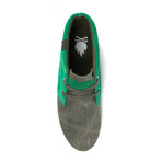 Bobbie Burns // Gobi Suede + Canvas Two Tone Sneaker // Grey + Kelly Green (Euro: 40)