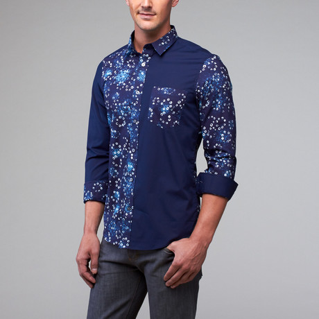 Ocean's 11 Button-Up Shirt // Navy (S)