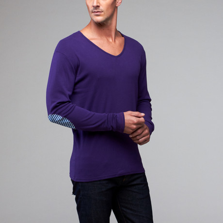 Violet V-Neck Sweater // Violet (L)