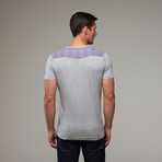 Patch Adams Plaid Accent Crew // Grey (S)