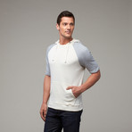 Short Sleeve Raglan Hooded Sweatshirt // Cloud White (XS)