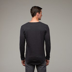 Henley + Cashmere Knit Panels // Stretch Limo (XS)