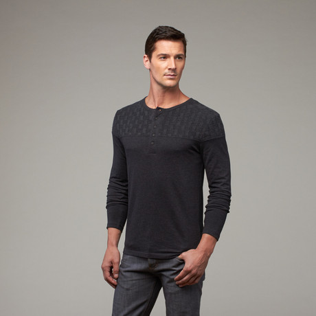 Henley + Cashmere Knit Panels // Stretch Limo (XS)