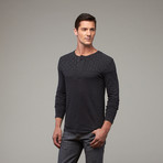 Henley + Cashmere Knit Panels // Stretch Limo (XS)