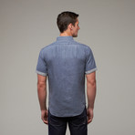 Matiere // Moreno Rolled Sleeve Button Down // Midnight Navy (M)
