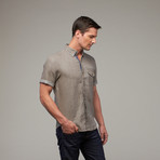 Moreno Rolled Sleeve Button Down // Moon Rock (M)