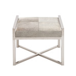 Cowhide Stool (Grey)