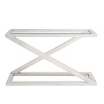 Stainless Steel Glass Console Table