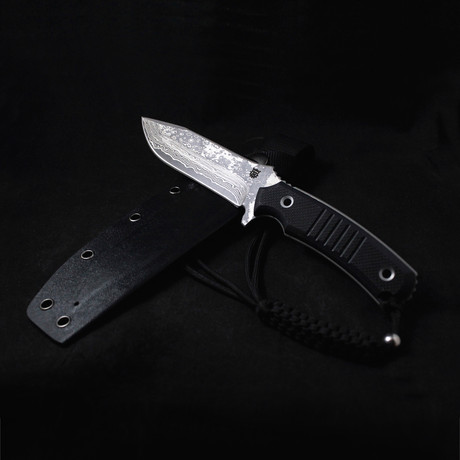 B-1 Hand Forged Damascus Fixed Blade Knife