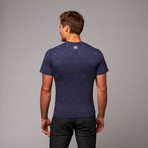 Polka Dot Basic Tee // Navy (XL)