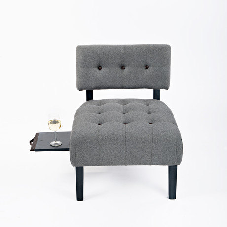 Rowan Chair + Pull Out Shelf (Gray)