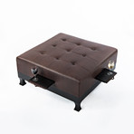 Rowan Ottoman + Pull Out Shelves (Gray)