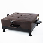 Rowan Ottoman + Pull Out Shelves (Gray)