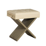 Blake X Stool // Ottoman + Pull Out Shelf (Cream)