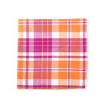 Plaid Tie + Pocket Square // Orange + Pink