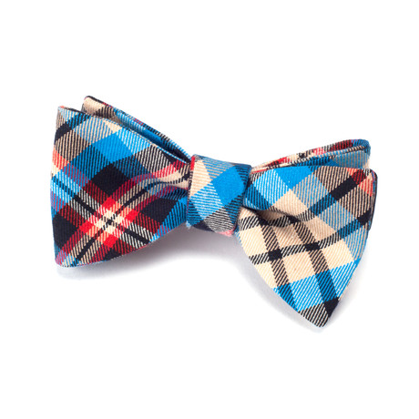 Plaid Bow Tie // Blue + Brown