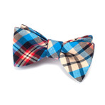 Plaid Bow Tie // Blue + Brown