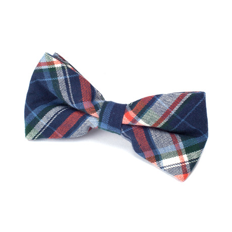 Plaid Bow Tie // Navy + Red